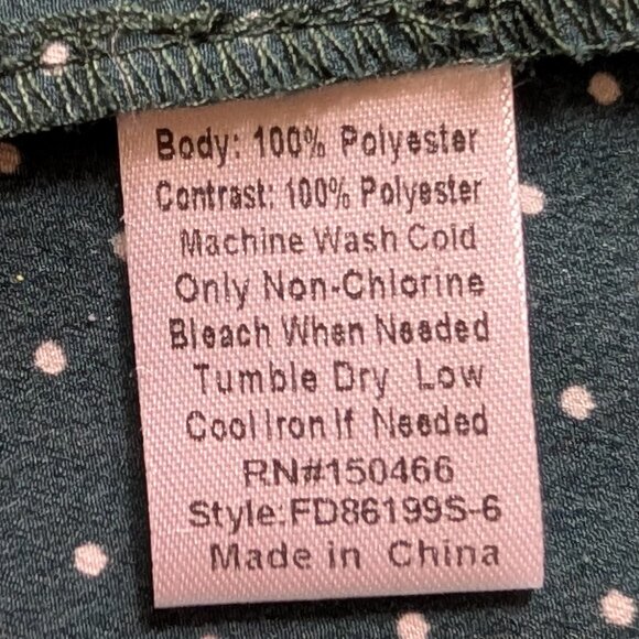 Fun 2 Fun Lillian V-Neck Blouse in Dark Green - Picture 5 of 8